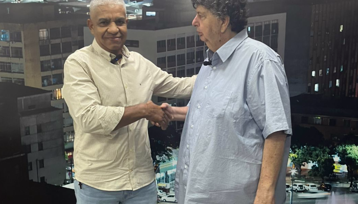 Presidente da Câmara, Edson Quinto, e o prefeito Neto, durante reunião que definiu valores dos repasses. Foto:  Divulgação